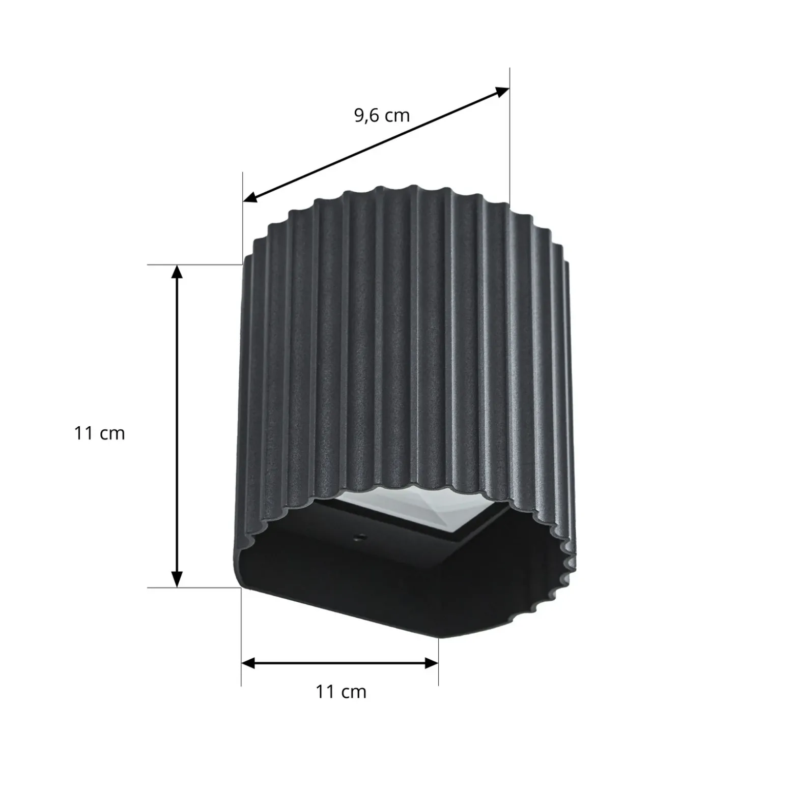 Aplique LED para exterior Lindby Ralino, negro, 2 luces, IP65