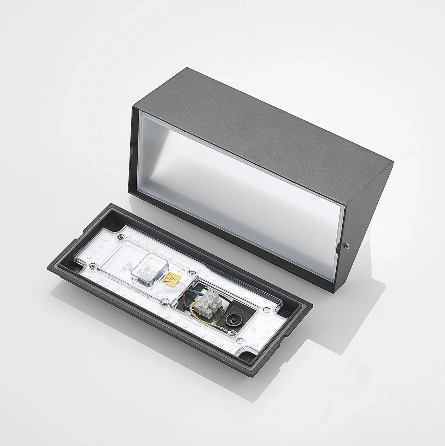 Aplique LED para exterior Lindby Malim, 25 cm, antracita, IP65