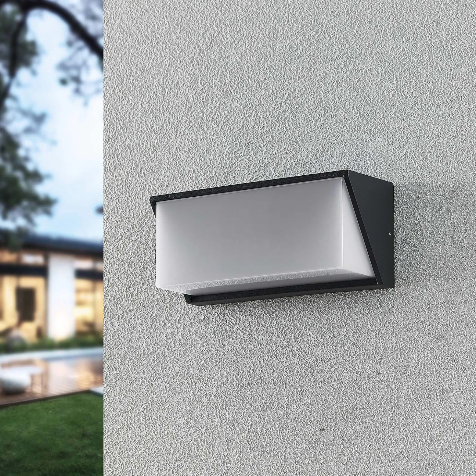 Aplique LED para exterior Lindby Malim, 25 cm, antracita, IP65