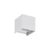 Aplique LED para exterior Lindby Nivar, angular, blanca, 10 cm, IP54