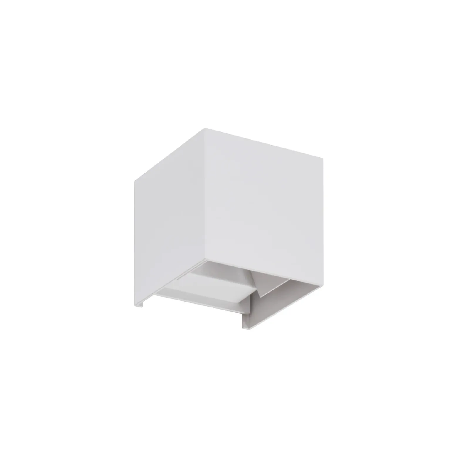 Aplique LED para exterior Lindby Nivar, angular, blanca, 10 cm, IP54