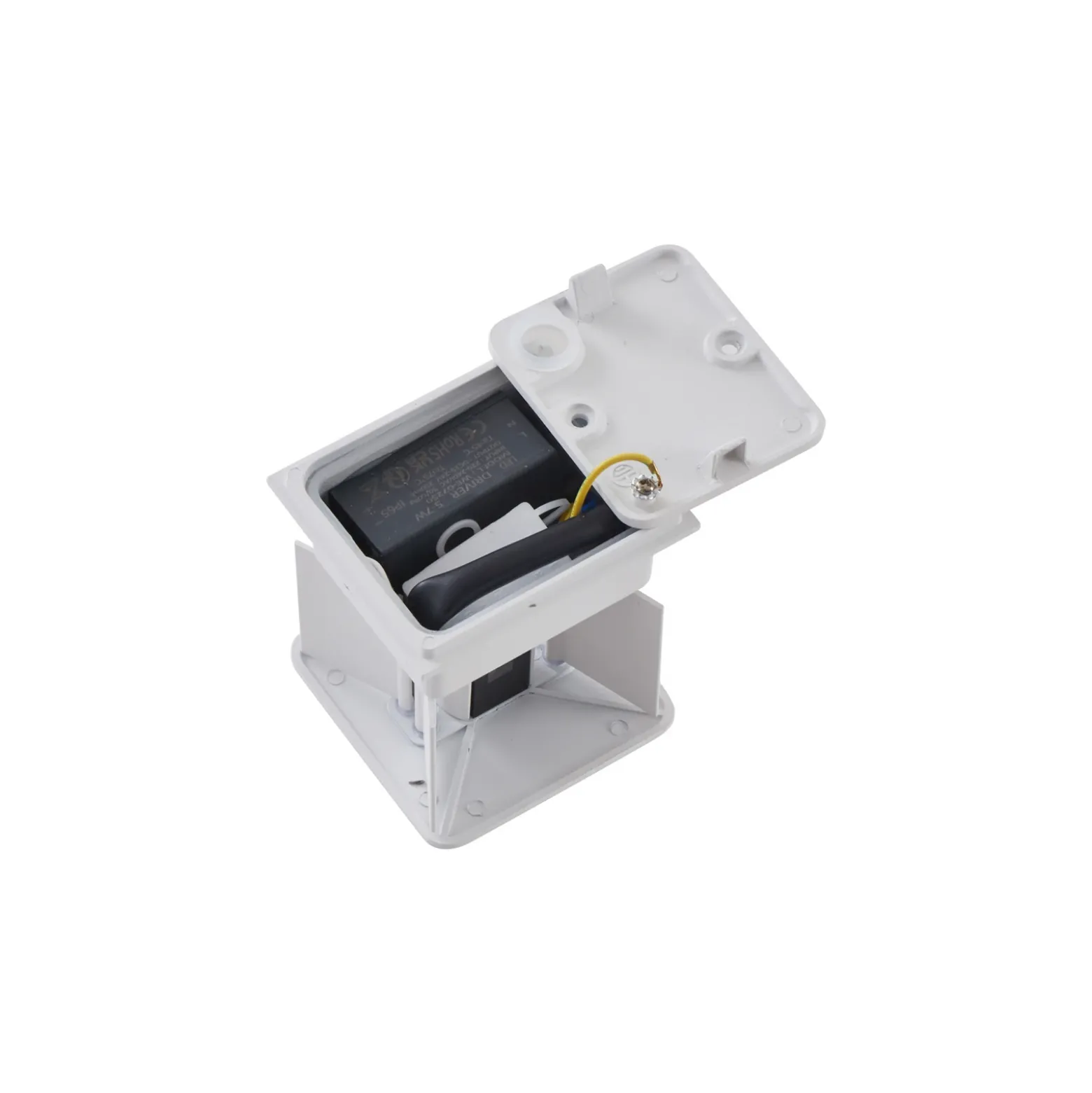 Aplique LED para exterior Lindby Nivar, angular, blanca, 10 cm, IP54