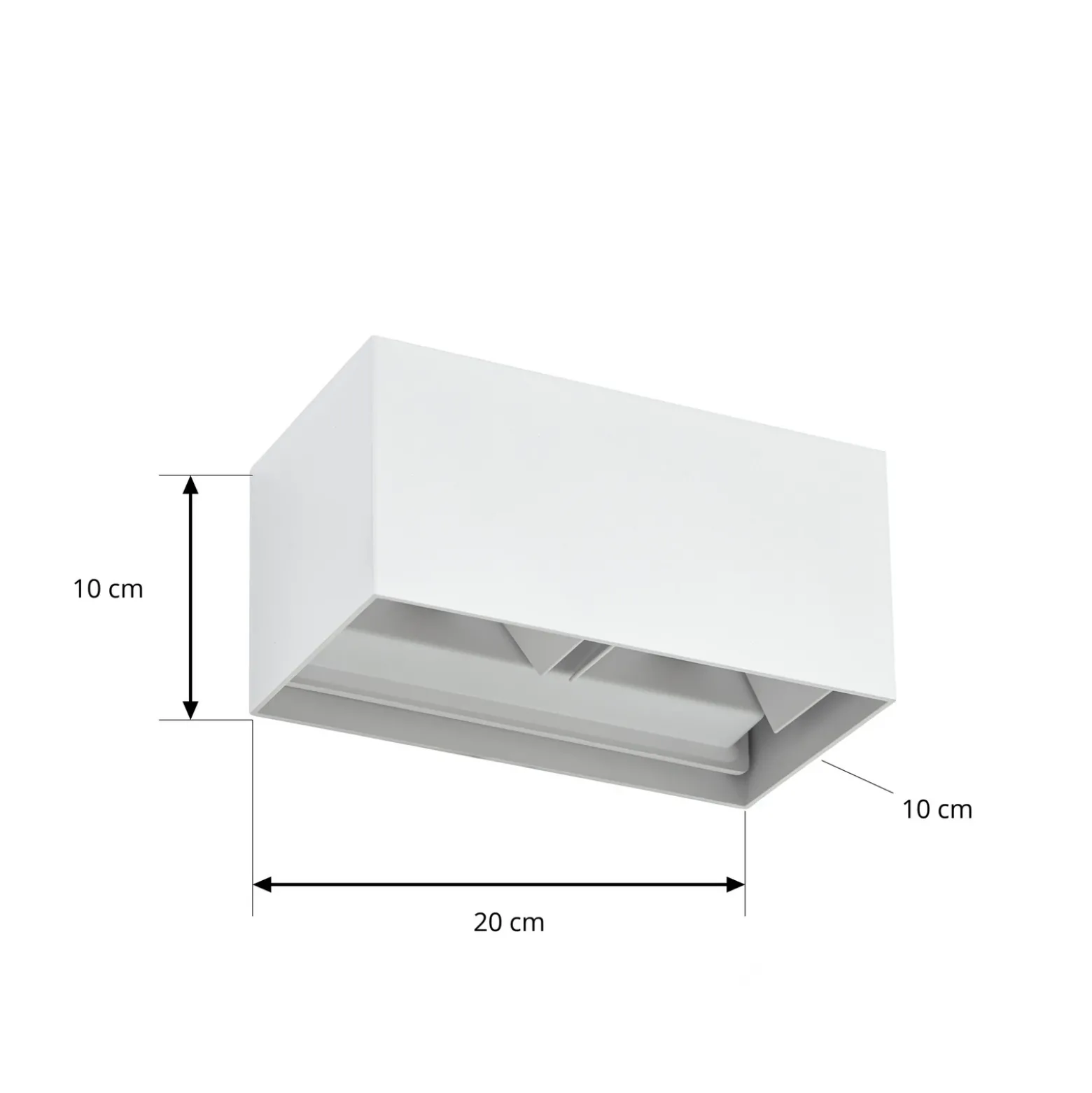 Aplique LED para exterior Lindby Nivar, angular, blanca, 20 cm, IP54
