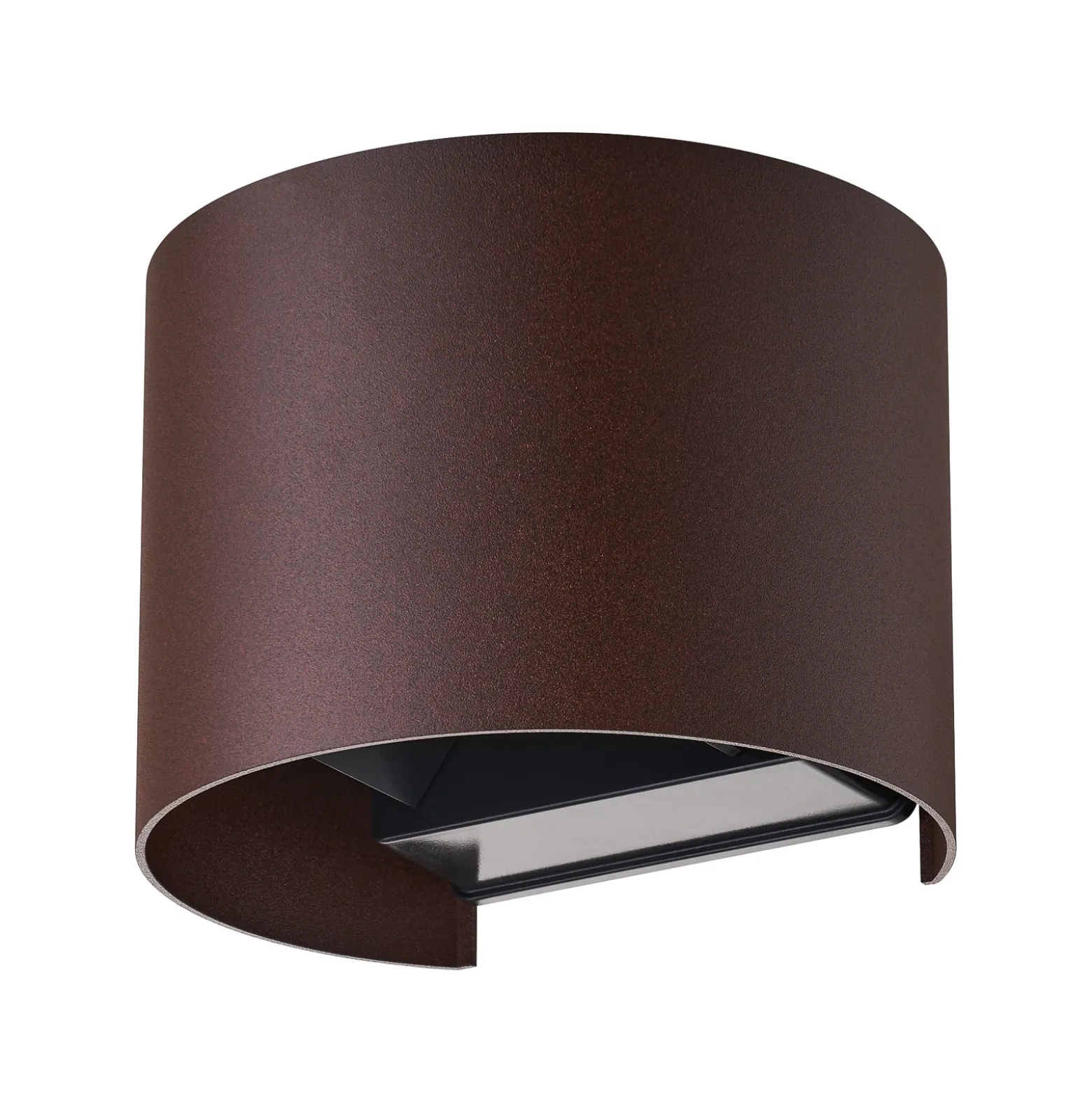 Aplique LED para exterior Lindby Smart Dara, redonda, color óxido, CCT RGB, Tuya