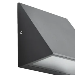 Aplique LED para exterior Lindby Triava, negro, aluminio, IP65