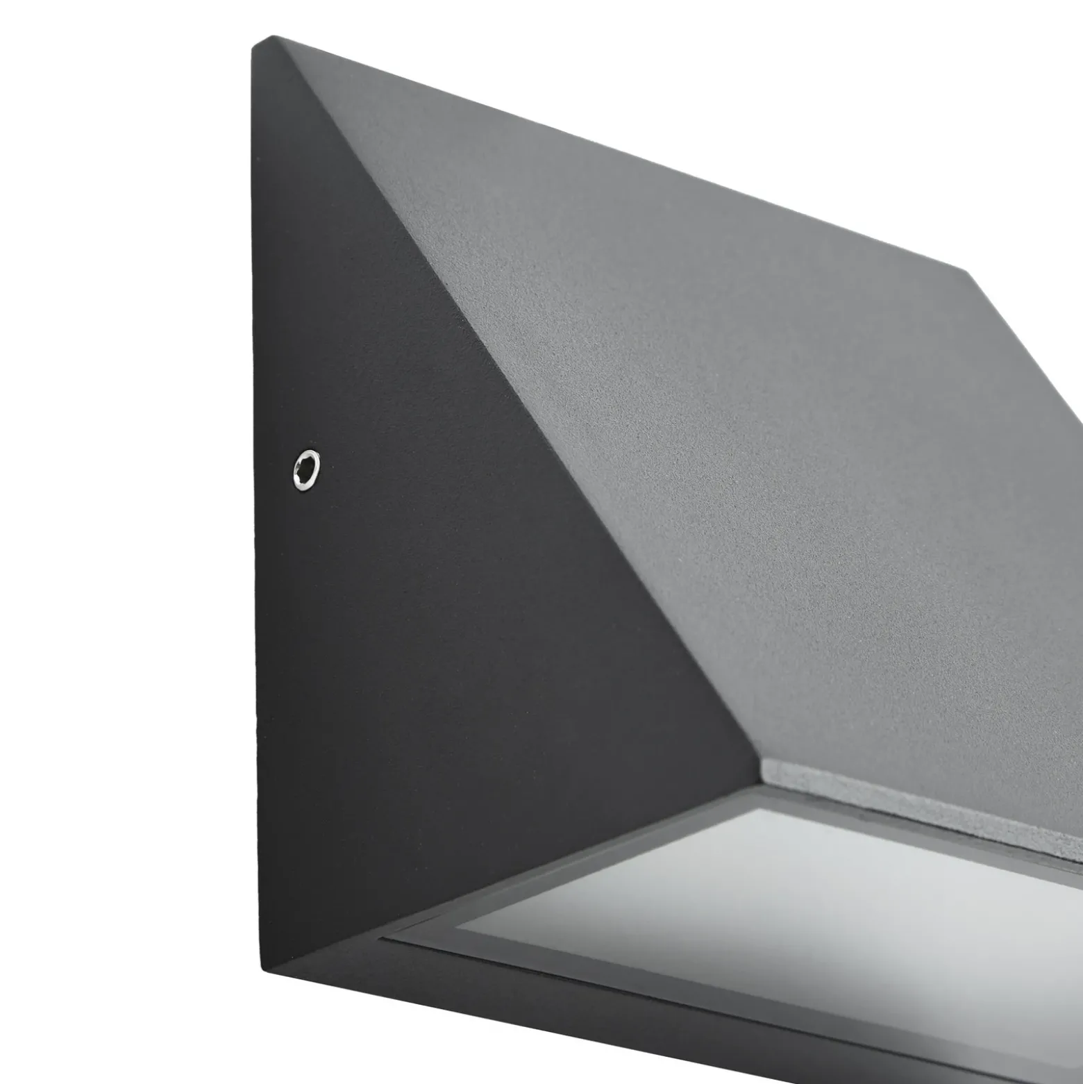 Aplique LED para exterior Lindby Triava, negro, aluminio, IP65