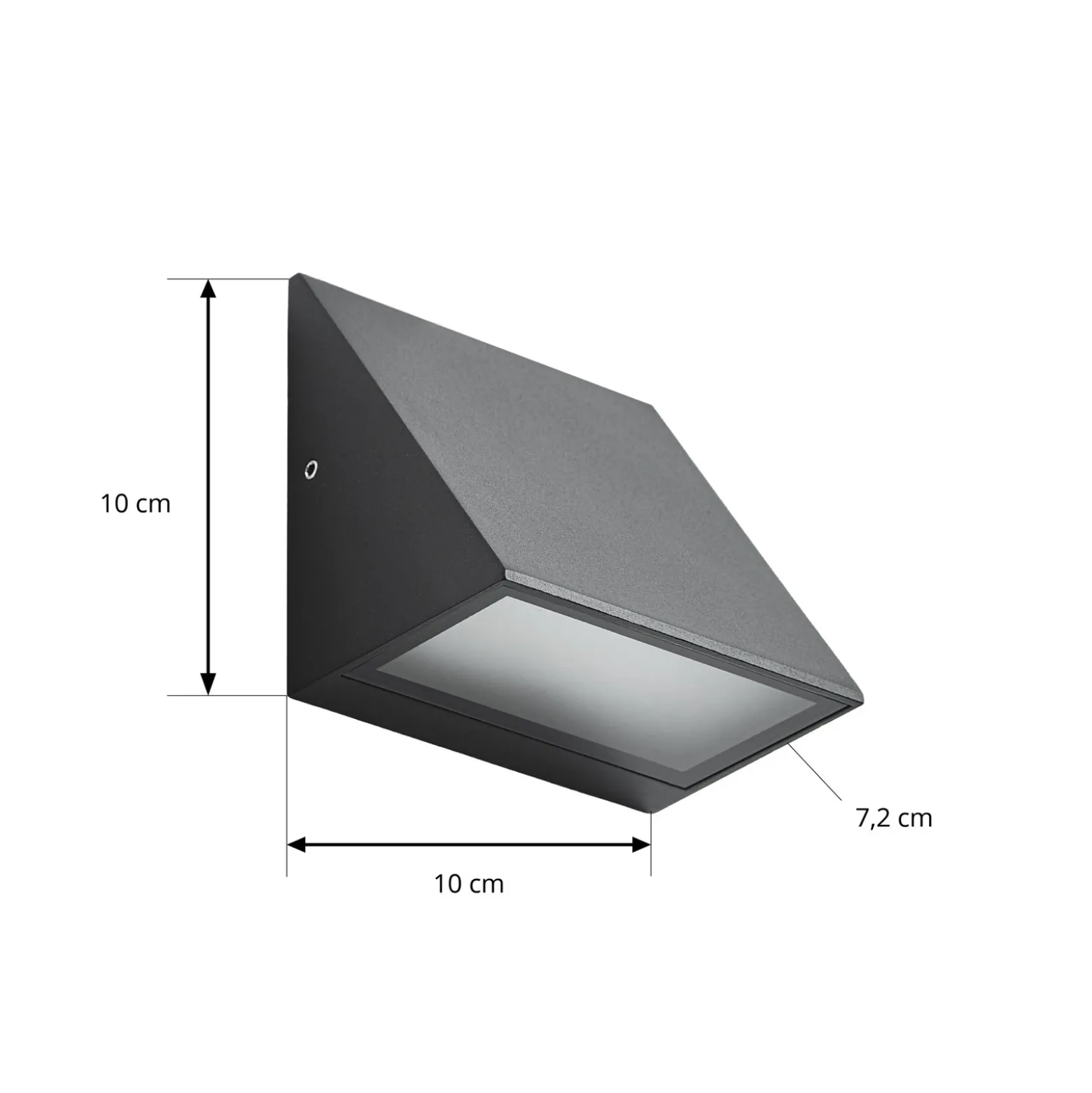 Aplique LED para exterior Lindby Triava, negro, aluminio, IP65