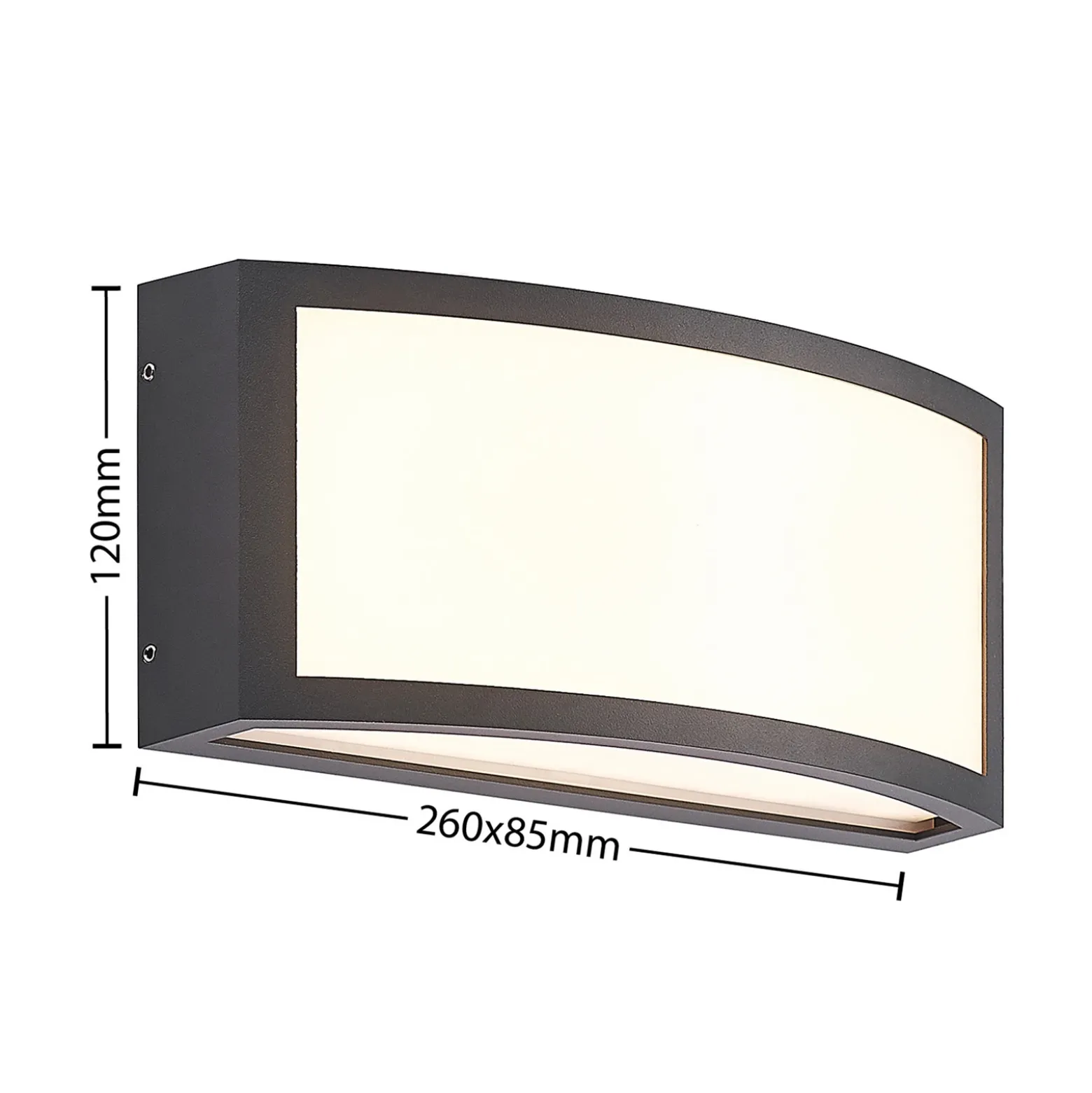 Aplique LED para exterior Lindby Jakari, angular, blanco