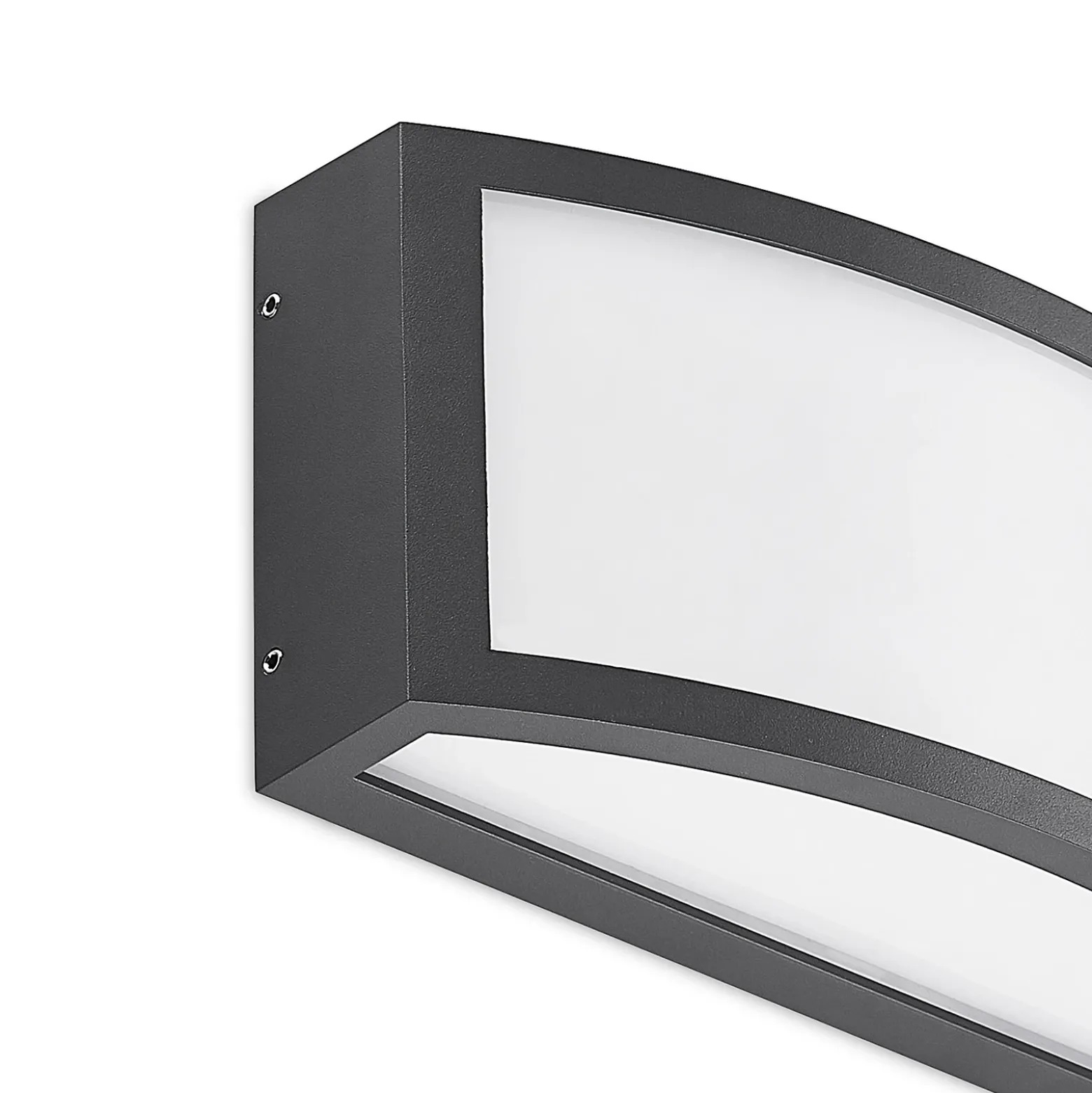 Aplique LED para exterior Lindby Jakari, angular, blanco