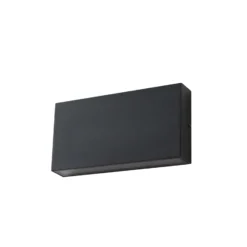 Aplique LED para exterior Lindby Jarte, negra, metal, 17 cm, IP54