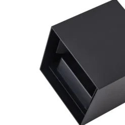 Aplique LED para exterior Lindby Nivar, angular, negro, 10 cm, IP54