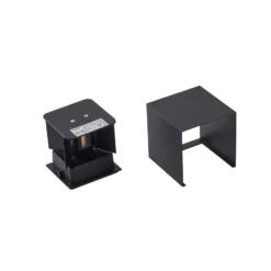 Aplique LED para exterior Lindby Nivar, angular, negro, 10 cm, IP54