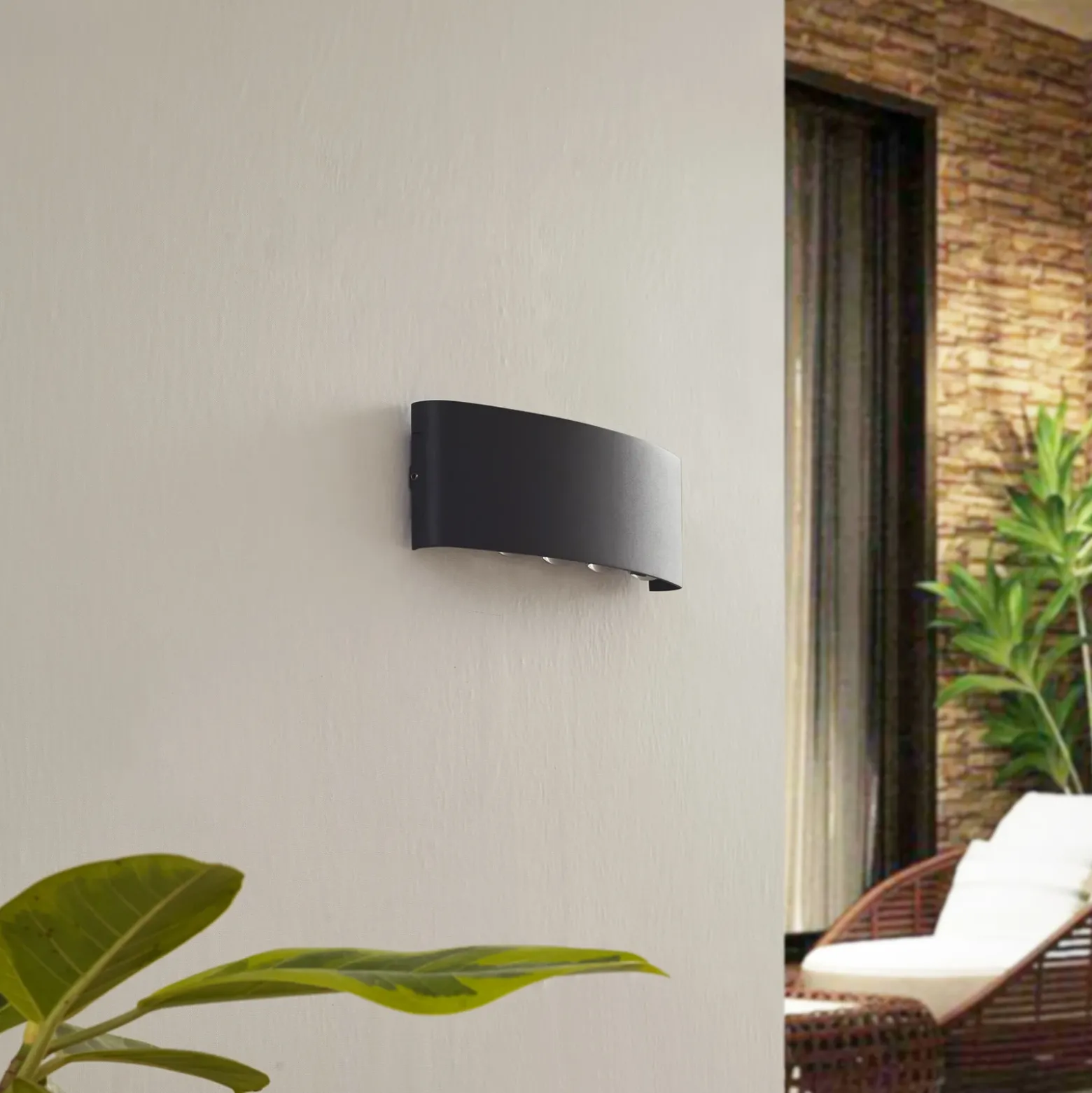 Aplique LED para exterior Lindby Ithan, 5 luces, antracita, 27 cm