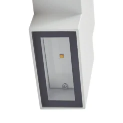 Aplique LED para exterior Lindby Fendir, blanco, aluminio, 10,5 cm