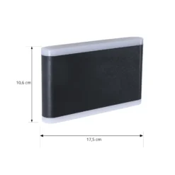 Aplique LED para exterior Lindby Smart Elvi, CCT, RGB, Tuya, IP54