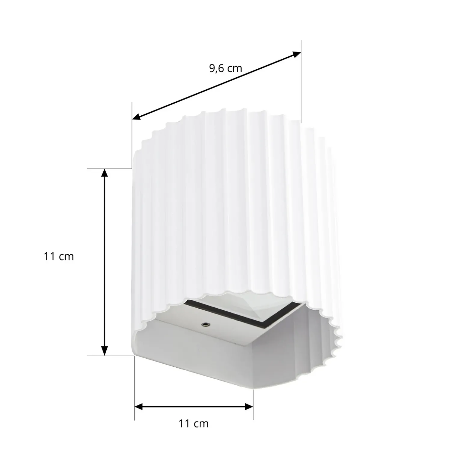 Aplique LED para exterior Lindby Ralino, blanco, 2 luces, IP65