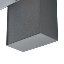 Aplique LED para exterior Lindby Orbin, gris, inclinable, CCT, IP54