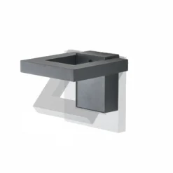Aplique LED para exterior Lindby Orbin, gris, inclinable, CCT, IP54