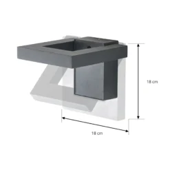 Aplique LED para exterior Lindby Orbin, gris, inclinable, CCT, IP54
