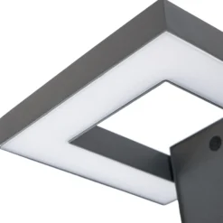 Aplique LED para exterior Lindby Orbin, gris, inclinable, CCT, IP54