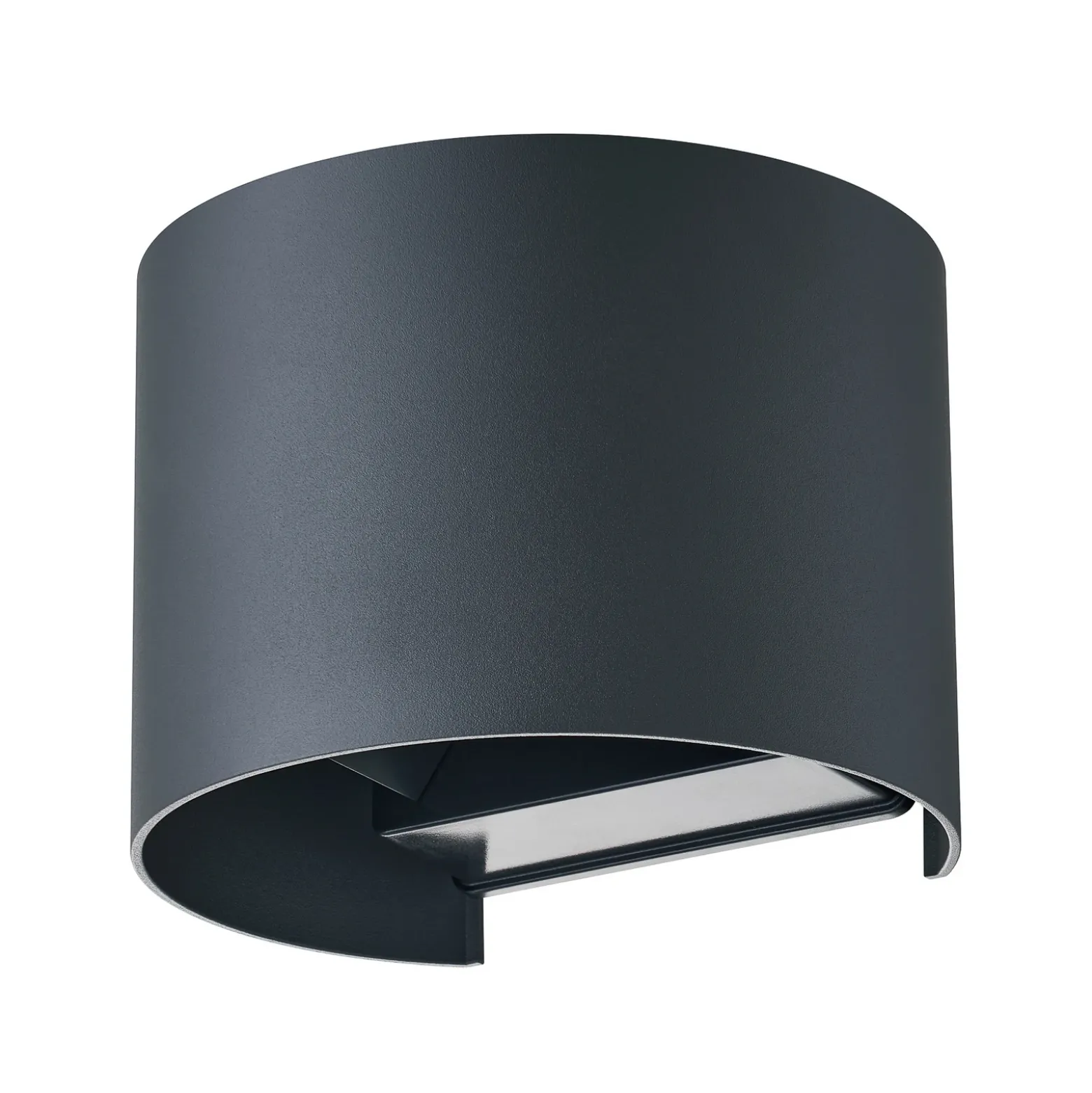 Aplique LED para exterior Lindby Smart Dara, gris, redonda, CCT RGB, Tuya