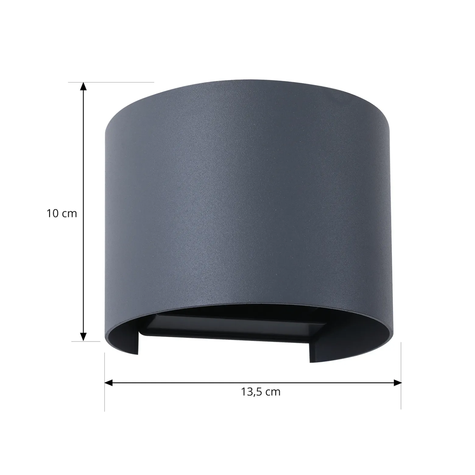 Aplique LED para exterior Lindby Smart Dara, gris, redonda, CCT RGB, Tuya