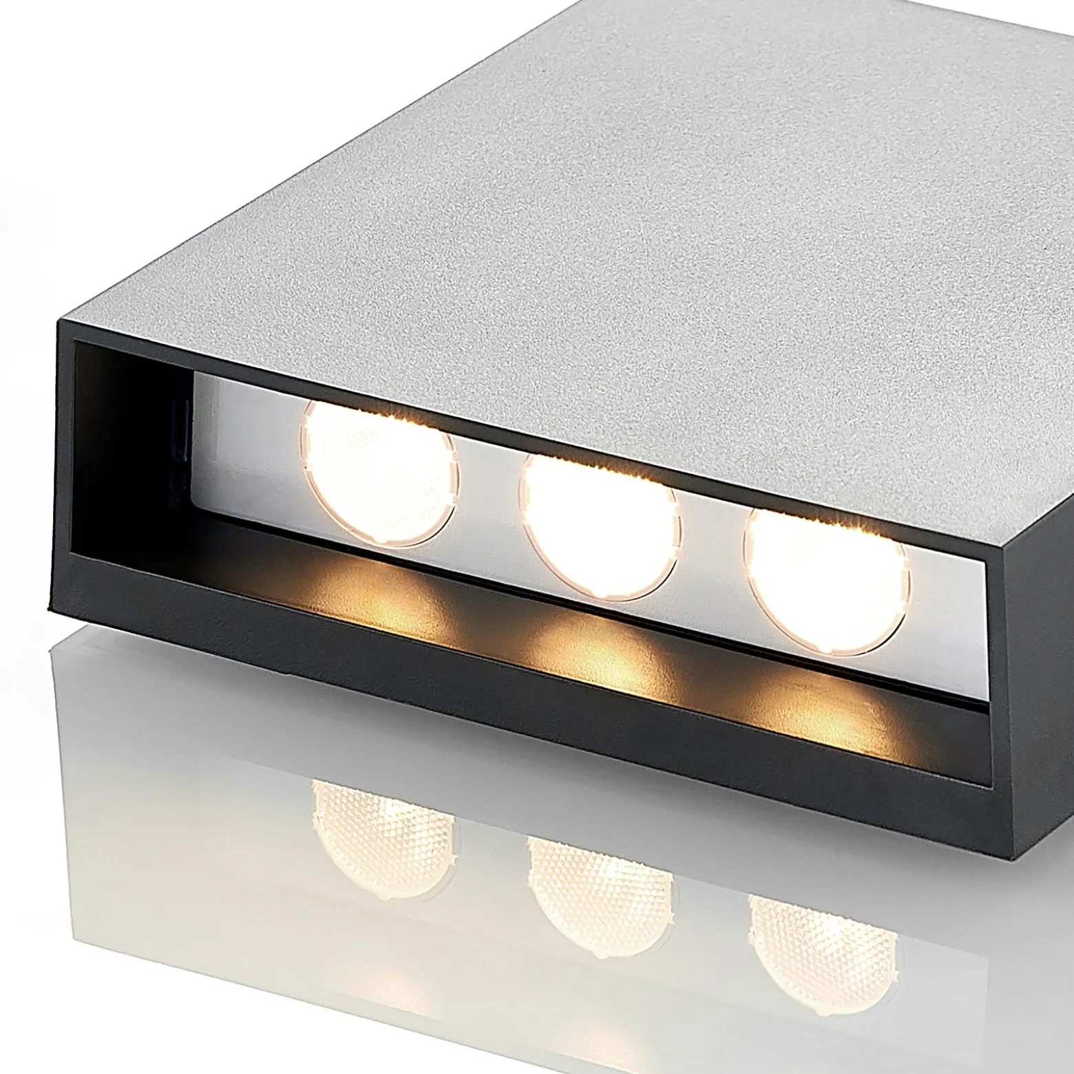 Aplique LED para exterior Lindby Ugar, 13 cm, antracita, arriba/abajo