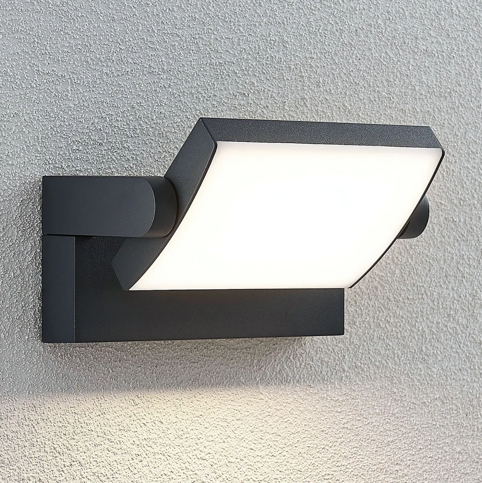 Aplique LED para exterior Lindby Sherin, color antracita, orientable