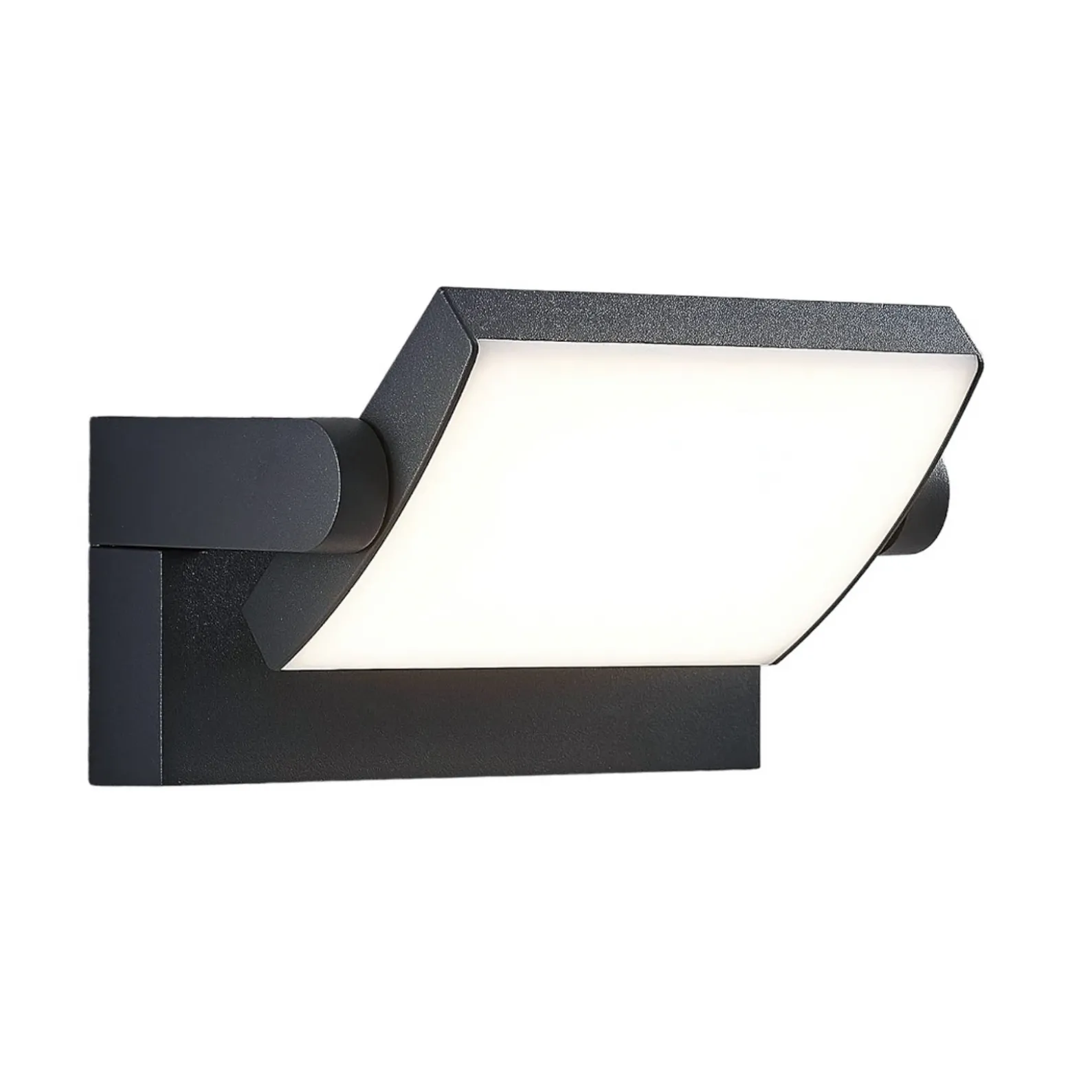 Aplique LED para exterior Lindby Sherin, color antracita, orientable