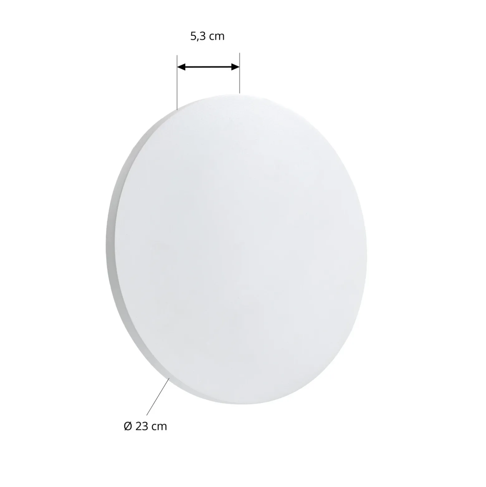 Aplique LED para exterior Lindby Selinel, blanco, Ø 23 cm, número de casa