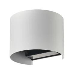 Aplique LED para exterior Lindby Smart Dara, blanco, redondo, CCT RGB, Tuya