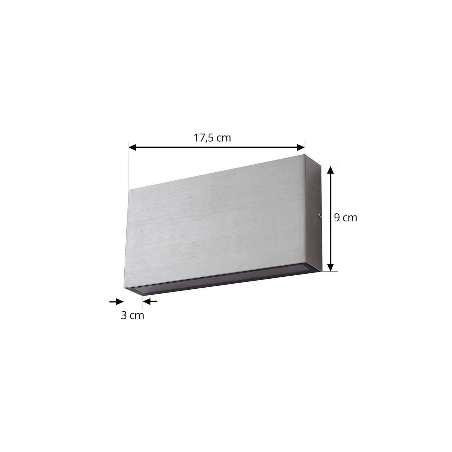Aplique LED para exterior Lindby Jarte, plateada, metal, 17 cm, IP54