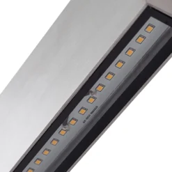 Aplique LED para exterior Lindby Jarte, plateada, metal, 17 cm, IP54
