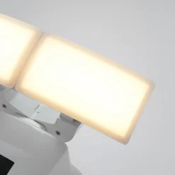 Aplique LED para exterior Lindby Nikias, 30 cm, sensor, 2 luces, blanco