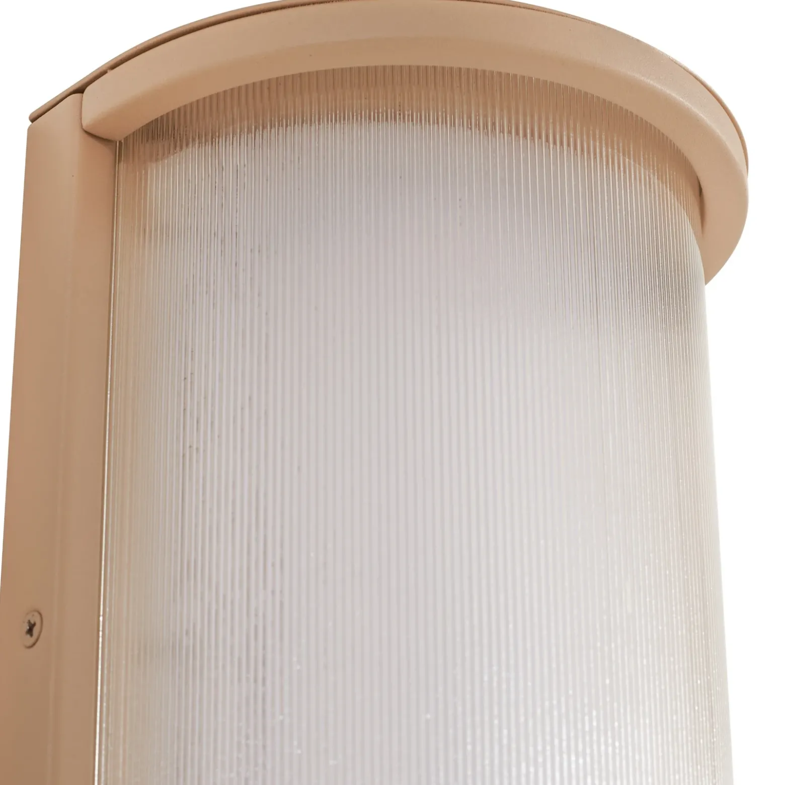 Aplique LED para exterior Lindby Calvik, beige, estriado, IP44