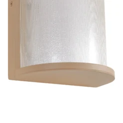 Aplique LED para exterior Lindby Calvik, beige, estriado, IP44
