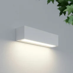 Aplique LED para exterior Lucande Lengo, 25 cm, blanca, luz hacia abajo, 3000 K
