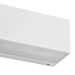 Aplique LED para exterior Lucande Lengo, 25 cm, blanca, luz hacia abajo, 3000 K
