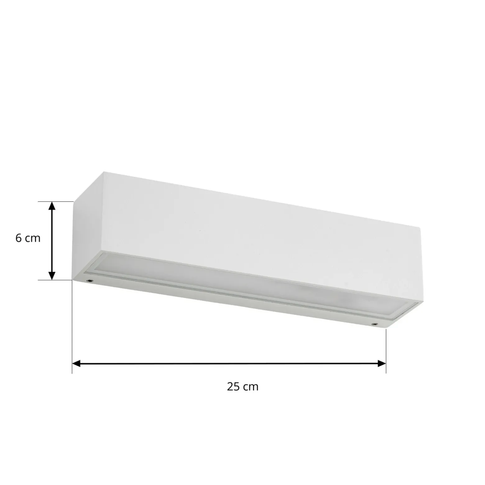 Aplique LED para exterior Lucande Lengo, 25 cm, blanca, luz hacia arriba/abajo,