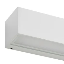 Aplique LED para exterior Lucande Lengo, 25 cm, blanca, luz hacia arriba/abajo,