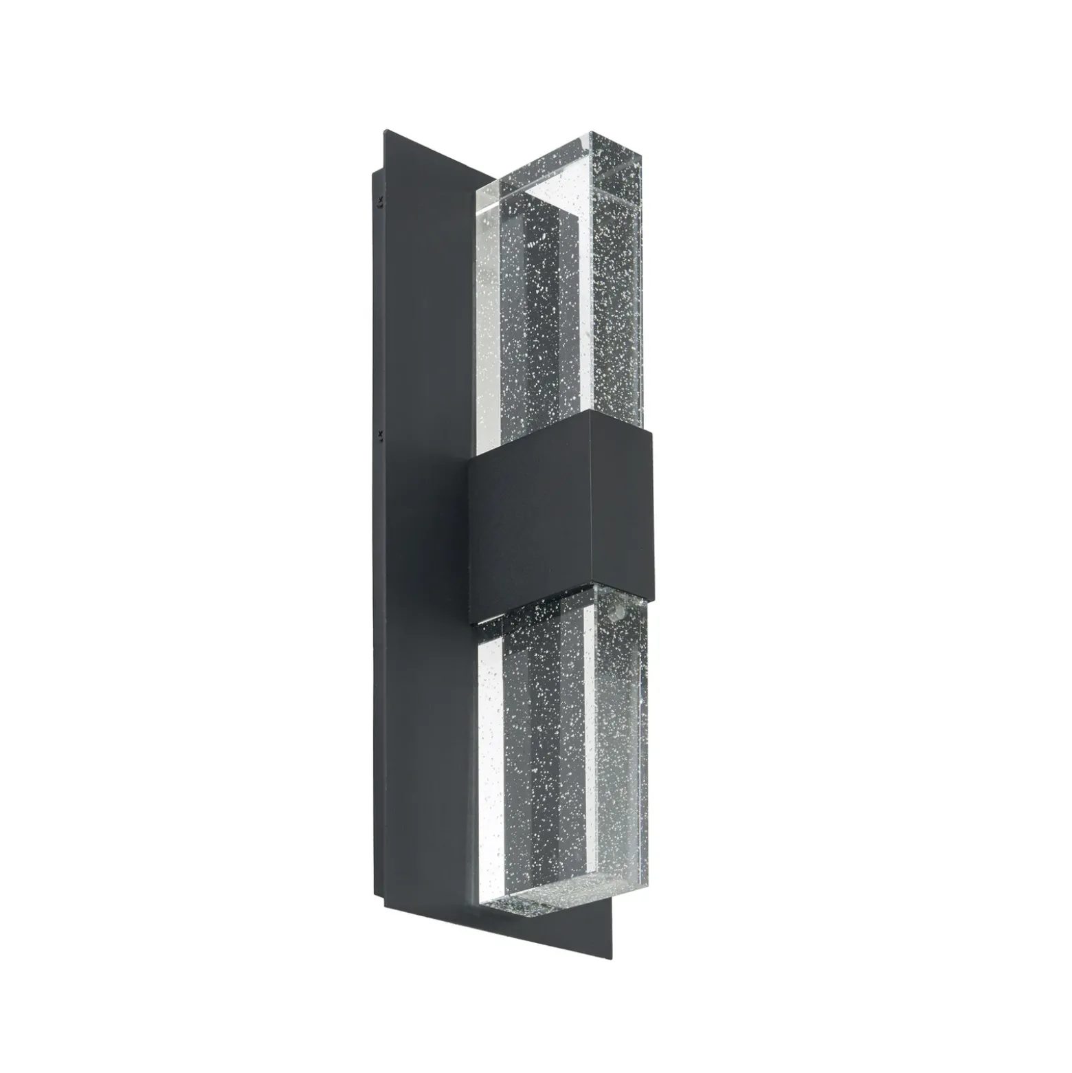 Aplique LED para exterior Lucande Velune, antracita/transparente, 46 cm, CCT