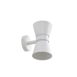 Aplique LED para exterior Lucande Meravi, blanca, 2 luces, IP44