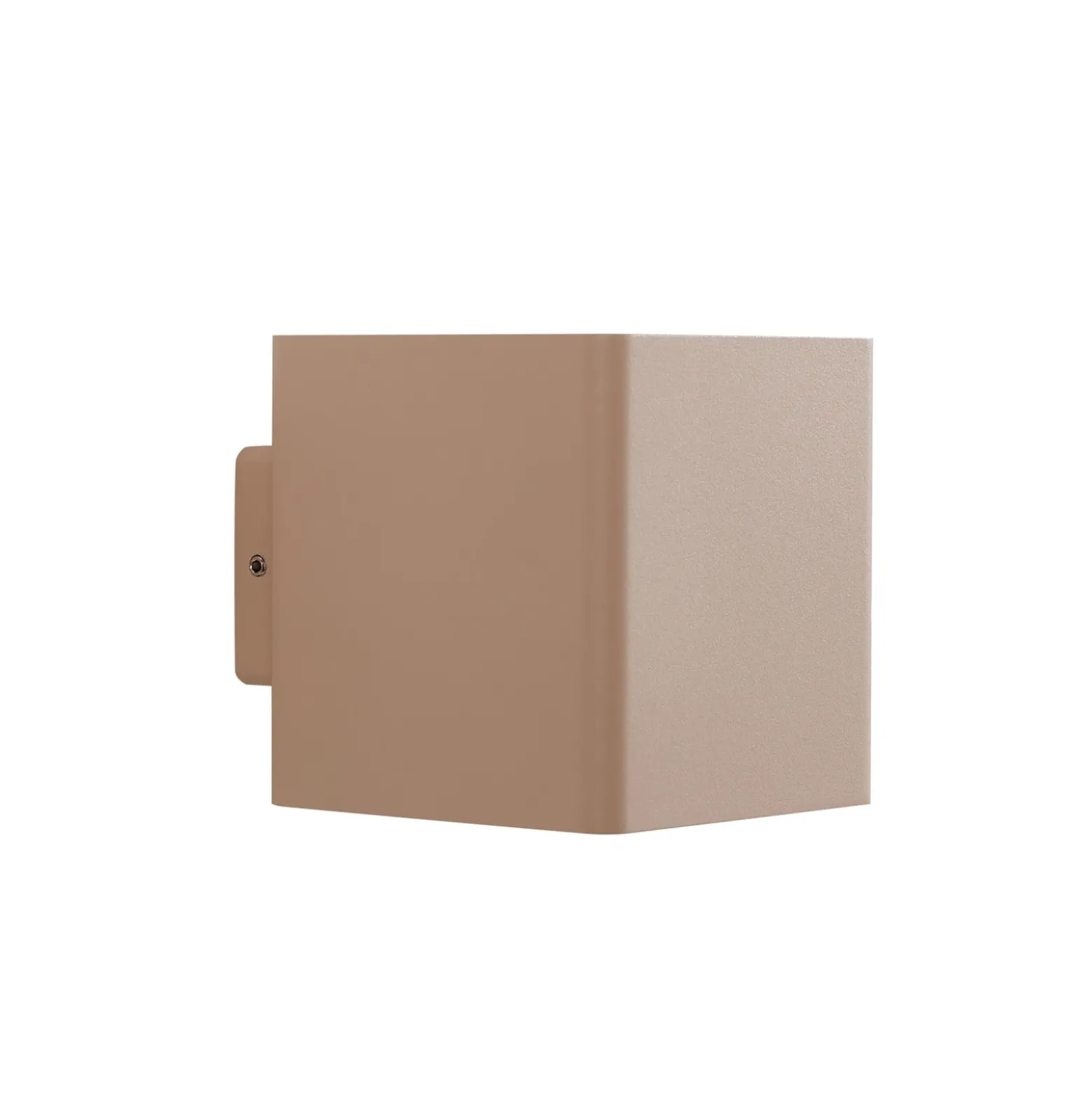 Aplique LED para exterior Lucande «Aaron», beige, IP54, luz hacia arriba/hacia