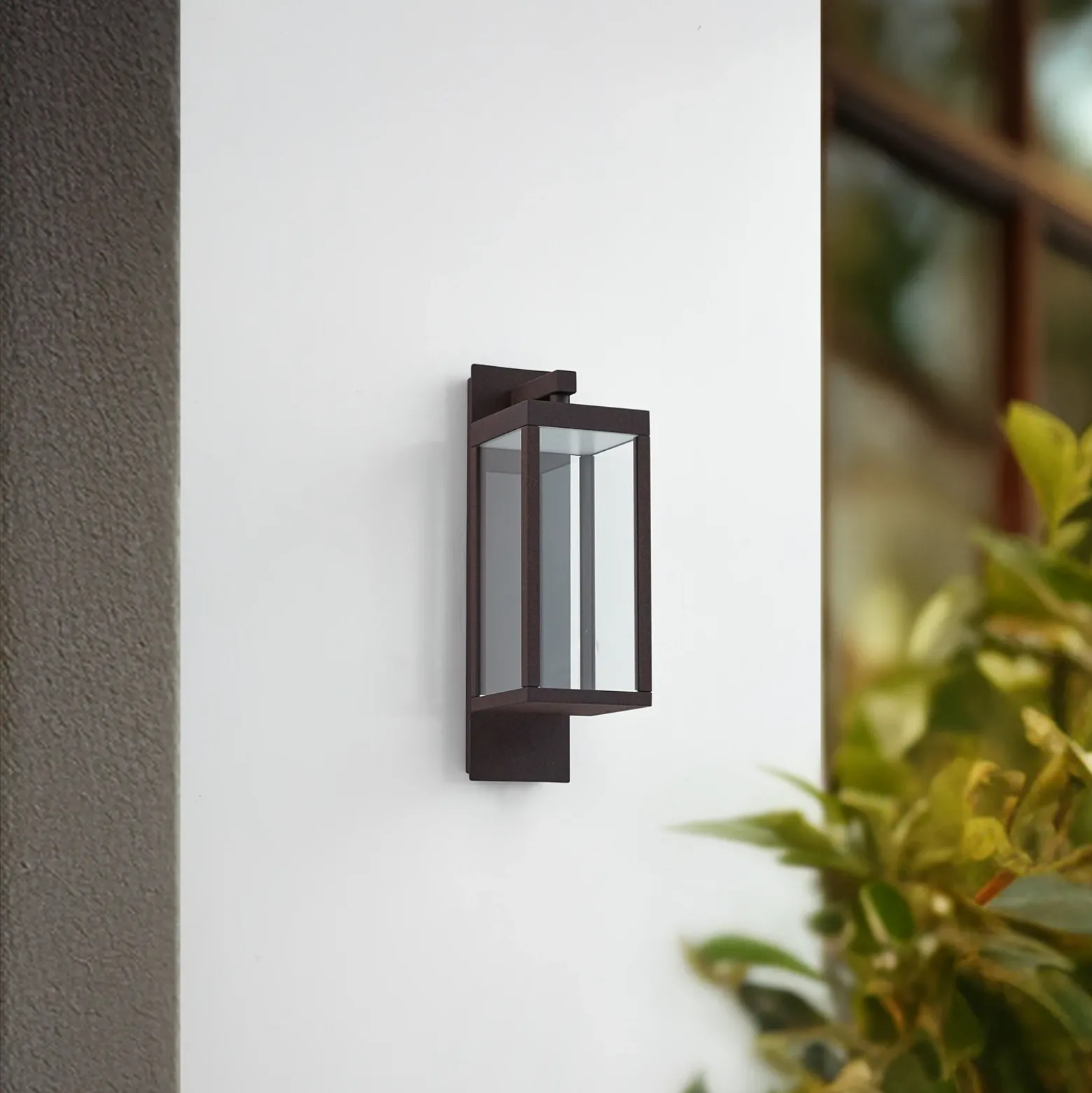 Aplique LED para exterior Lucande «Ferdinand», color óxido, metal, IP54