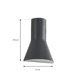 Aplique LED para exterior Lucande Zephy Up/Down, negra, IP54, CCT