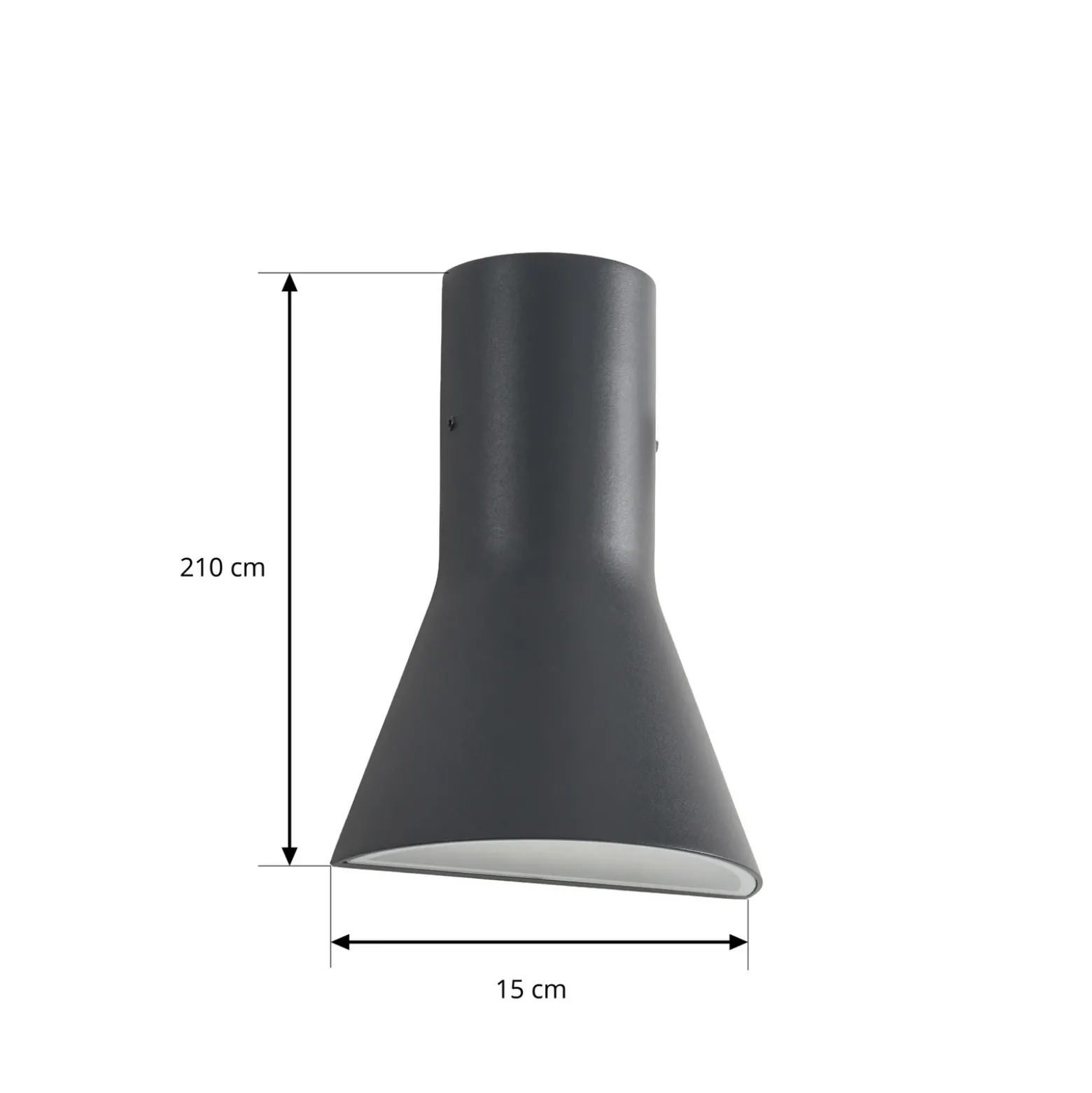 Aplique LED para exterior Lucande Zephy Up/Down, negra, IP54, CCT