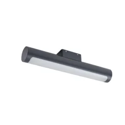 Aplique LED para exterior Lucande Tuberia, antracita, metal, Ø 7 cm
