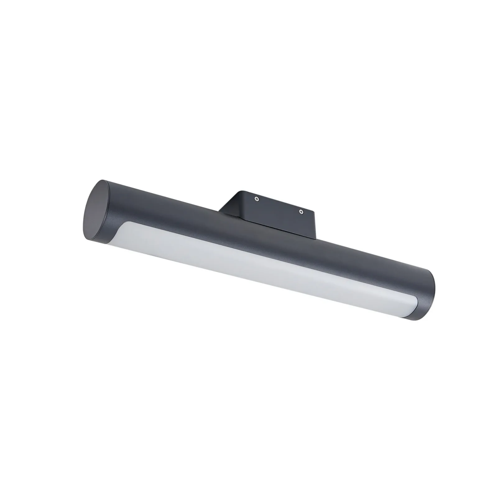 Aplique LED para exterior Lucande Tuberia, antracita, metal, Ø 7 cm