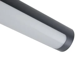Aplique LED para exterior Lucande Tuberia, antracita, metal, Ø 7 cm