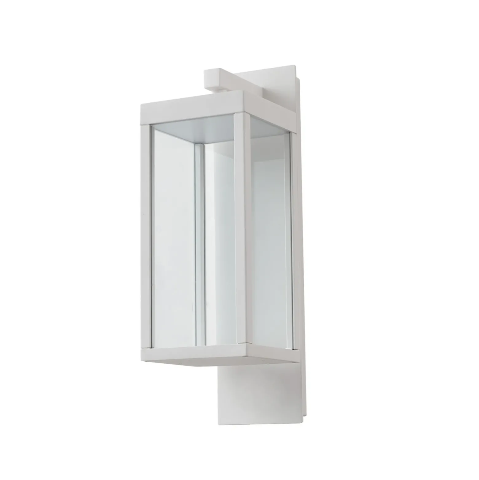 Aplique LED para exterior Lucande «Ferdinand», blanca, de metal, 38 cm